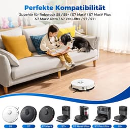 Dailygoods- Dweildoeken 8 Stuks - Accessoires voor Roborock S7/S8 - Microvezel - Versterkte Naden - Vormvast - Sterke Reinigingskracht - Reinigingsdoeken — thumbnail 5