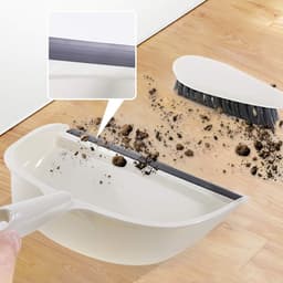 Stoffer en blik set - Mini reinigingsset - Kruimels opruimen - Compact snap-in ontwerp - 28.5 cm - Grijs — thumbnail 2