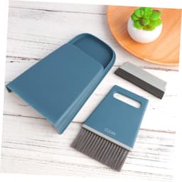 Mini Bezem Stoffer - Schoonmaakset Tafel - Bureau Reinigen - Compact Ontwerp - 195 x 138 cm - Marineblauw — thumbnail 4