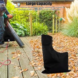 Bladzuiger Zakken - Bladblazer Opvangzak - Tuin Schoonmaken - Universeel Compatibel - 3 stuks 44x60cm - Zwart — thumbnail 2