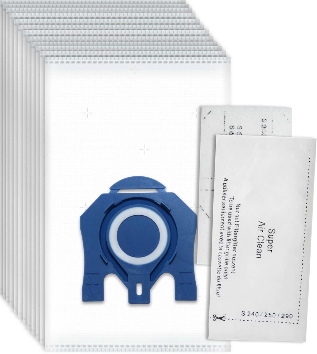 20x Dparts PRO stofzakken geschikt voor Miele GN - met 2 filters - stofzuigerzakken HyClean 3D Efficiency GN - HyClean Pure GN - Complete C2, C3 en Classic C1 stofzuiger series - stofzuigzak MI40 — afbeelding 1
