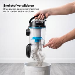 Turbotronic CV13 Stofzuiger zonder zak - Hoge Zuigkracht - Zakloze Stofzuiger - Zwart/Blauw - Geschikt voor alle vloertypes — thumbnail 4