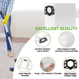 12 Stofzuigerzakken voor Karcher WD4 WD5 WD6 WD5P WD6P MV4 MV5 MV6 – 2.863-314.0 Vervanging – Nat en Droog — thumbnail 4