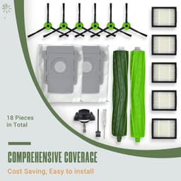 Vervangingsonderdeelset voor iRobot Roomba J Plus J5+ J6+ J7+ J8+ J9+ – 1 rubberen borstel, 1 voorwiel, 5 HEPA-filters, 6 zijborstels, 2 stofzakken — thumbnail 5