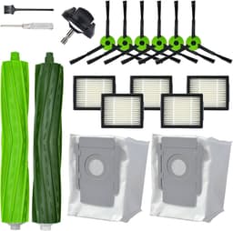 Vervangingsonderdeelset voor iRobot Roomba J Plus J5+ J6+ J7+ J8+ J9+ – 1 rubberen borstel, 1 voorwiel, 5 HEPA-filters, 6 zijborstels, 2 stofzakken — thumbnail 1