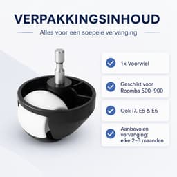 BukkitBow - Voorwiel Geschikt voor iRobot Roomba - Vervangingswiel voor 500–900, i7, E5 & E6 Series - Antislip & Duurzaam - Zonder Gereedschap te Monteren (83401 accessoire) — thumbnail 5