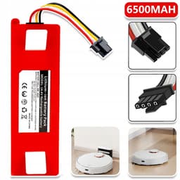 6500mAh Batterij Compatibel Met Xiaomi Roborock S50 S51 S55 - 14,4V Stabiele Prestaties - Bescherming Tegen Overbelasting En Kortsluiting Eenvoudige Installatie - Oranje — thumbnail 1