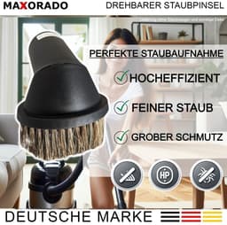 Dailygoods - Premium Meubelborstel voor Stofzuiger - Natuurhaar Borstel — thumbnail 3