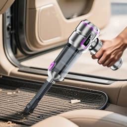 Autostofzuiger met draadloze batterij-indicator, draagbare borstelloze motor, handstofzuiger voor thuis en in de auto. — thumbnail 2