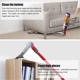 Onderste adapter geschikt voor Dyson V10 Slim / V12 Digital Slim lichtgewicht stofzuiger - Gebogen verlengstuk snelontgrendelingsadapter - Schoonmaakgereedschap voor thuis - Geschikt voor Dyson Steelstofzuiger - stofzuiger accessoires — thumbnail 3