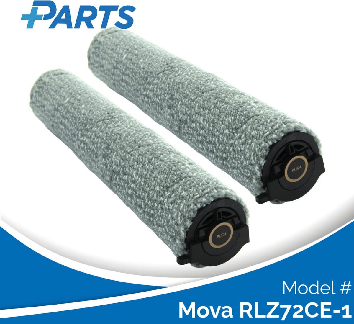 Mova RLZ72CE-1 Dweilborstels (2 Stuks, Plus.Parts® alternatief voor MV-Z60URC-MROLL) — afbeelding 1