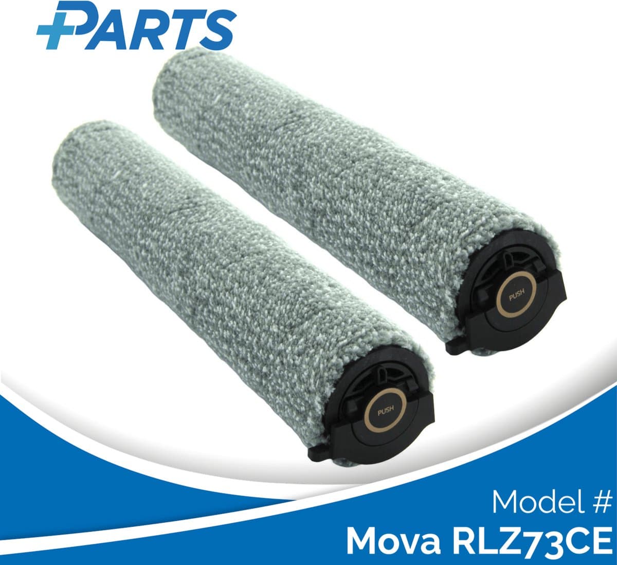 Mova RLZ73CE Dweilborstels (2 Stuks, Plus.Parts® alternatief voor MV-Z60URC-MROLL) — afbeelding 1