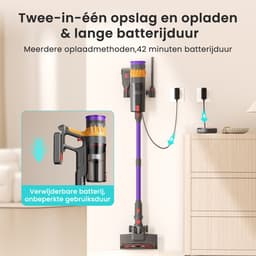 Lefant V1 Draadloze steelstofzuiger - 300W - Handstofzuiger - 3 opzetstukken - 40000 Pa zuigkracht - 3 zuigstanden - zakloos - op accu — thumbnail 2