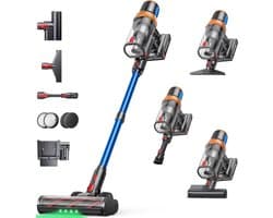 Draadloze Steelstofzuiger 600W - 50kPa - Touchscreen - 65 Minuten - Voor Sofa's, Trappen & Auto