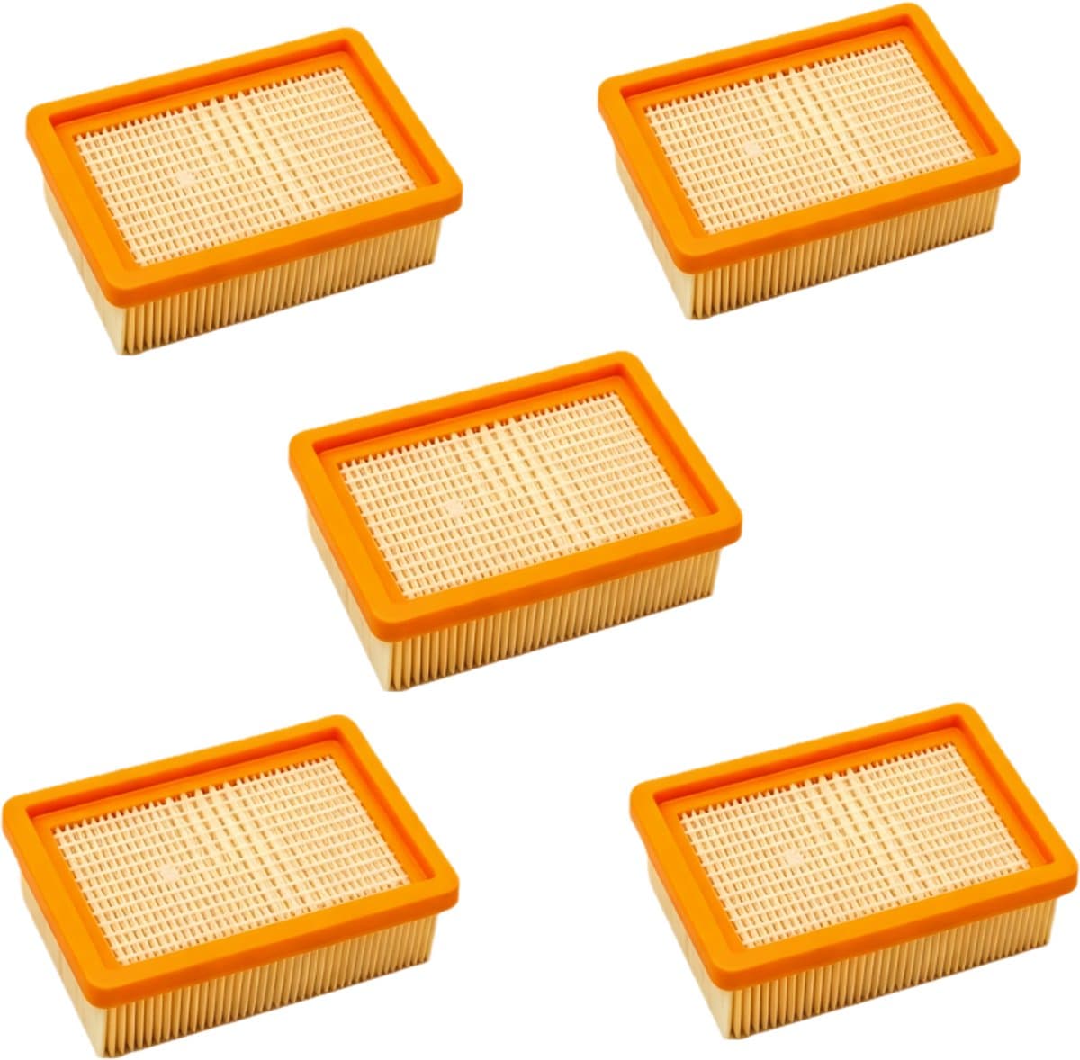 5 Stuks Voor KäRcher Stofzuigerfilterset - Filter Voor Stofzuiger -Vlakfilter voor KäRcher Wd4/Wd5/Wd6/Mv4/Mv5/Mv6 Vlakfilter — afbeelding 1