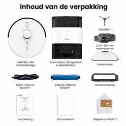AIRROBO L60 – Robotstofzuiger – met dweilfunctie en oplaadstation – voorzien van rubberen borstels, waardoor snoeren niet verstrikt raken – bijzonder geschikt voor het verwijderen van dierenharen – 13000 Pa – gebruiksduur 240 minuten — thumbnail 3