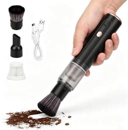 KZQ Koffiemolenreiniger – Draadloze mini-stofzuiger voor koffiepoeder – Draagbaar hulpmiddel voor het verwijderen van koffieresten – Geschikt voor auto, huis en kantoor – Draagbare reiniger voor espressomolens (Zwart) — thumbnail 1