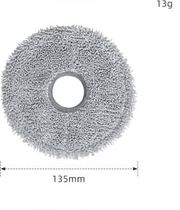 4 stuks microvezel dweilpads voor Dreame L10/L10s/L20/L40/X40/X50, Xiaomi X10+/X20+, Roborock Qrevo S5V Curv, reserve mopdoeken robotstofzuiger accessoires — thumbnail 5