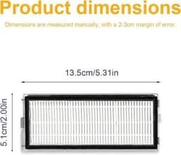 Stofzuigerfilter Compatibel met Roborock Qrevo S Pro, S5V, S, Curv, Edge - 6 Stuks Wasbare HEPA-filters met Reinigingsborstel — thumbnail 5