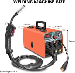 Draagbare lasmachine - Semi-automatische booglasser - Reparatie en doe-het-zelf - Veelzijdige 2-in-1 functionaliteit - 6kg - Grijs — thumbnail 3