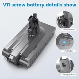 V11 accu 25,2 V 3900 mAh - lithium-ion vervangend - schroefaansluiting - perfect voor Dyson V11 - ShopVlot — thumbnail 5