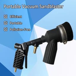 Waterstraal met stofzuiger - Zandstraalapparaat Reinigingsapparaat - Verf Verwijderen - Stofvrije Werking - 28 Gallon Tank - Zwart — thumbnail 2