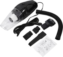 Autostofzuiger Handheld - Draagbare Auto Reiniger - Auto Interieur Reinigen - Sterke Zuigkracht 4000Pa - 5m Kabel - Zwart — thumbnail 5