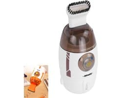 KZQ Mini bureaustofzuiger 600 Pa zuigkracht - Compact en draagbaar voor gumresten papiersnippers en toetsenbordstof - Capaciteit 55 ml - Grijs-wit