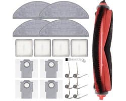 Accessoires geschikt voor Roborock Q10 S5/Q10 S5+/Q10 X5 robotstofzuiger - 1 hoofdborstels, 4 stofzakken, 4 dweilpads, 4 HEPA-filters, 6 zijborstels, 1 reinigingsborstel - 12 delige