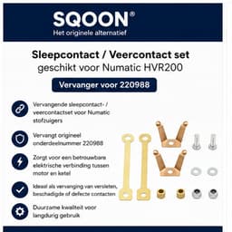 SQOON® Sleepcontact / Veercontact geschikt voor Numatic HVR200 – Set – Vervanger voor 220988 — thumbnail 4