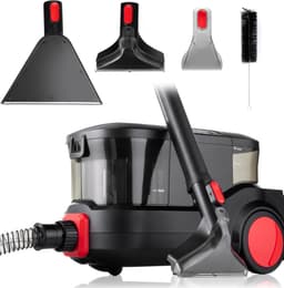 QORA® Tapijtreiniger machine - Tapijtreiniger - Tapijtreiniger apparaat - Zwart/Rood - ‎52cm x 28cm x 29cm — thumbnail 1