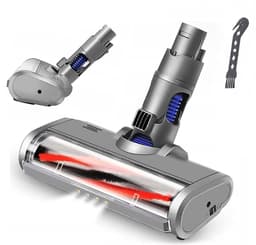 Fluff met zwanenhals – Gemotoriseerde borstelkop voor stofzuigers – Compatibel met Dyson V6/DC58/DC59/DC61/DC62 – LED-gemotoriseerde stofzuigerborstelkop – Geschikt voor harde vloeren en tapijt – Duurzame accessoires – Draadloos en draagbaar — thumbnail 1