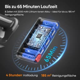 Draadloze Stofzuiger - Handstofzuiger - Snel Schoonmaken - Krachtige Zuigkracht - 1.8 Liter - Paars — thumbnail 2