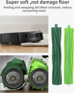 reserveonderdelen geschikt voor iRobot Roomba E & I serie, accessoires geschikt voor E5 E6 i7 i7+ i3 i3+ i4 i4+ i6 i6+ ,reserveonderdelen 1 paar multivloerborstel, 4 filters, 6 zijborstels — thumbnail 4