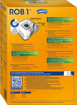 Swirl ROB1 stofzuigerzakken geschikt voor iRobot Roomba - 4 stuks — thumbnail 4