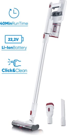 Severin HV 7152 - Steelstofzuiger 2 in 1 - 22.2V Power - Turboborstel - Rood/wit — thumbnail 1