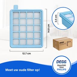 DEGG® - Filterset Geschikt Voor Philips PowerPro Compact en PowerPro Active - Vervangt Philips FC8058/01 - Replacement Kit - Allergie Filter - Stofzuigerfilter - 2x Motorfilter & 2x Uitblaasfilter — thumbnail 4