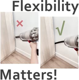 1stuk - Stofzuigeraccessoire - Spleetmondstuk - Compatibel met Dyson V7, V8, V10, V11, V15 - Flexibel - Lange slang - Voor wasdrogerventilatieopeningen, autoreiniging en smalle ruimtes - Zwart — thumbnail 5