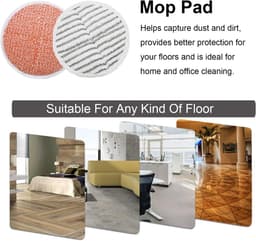 10-pack vervangende stoomveegpads Gescht voor Bissell Spinwave 2039A 2124-6 zwaar schuurpad, 4 schuurpads — thumbnail 4