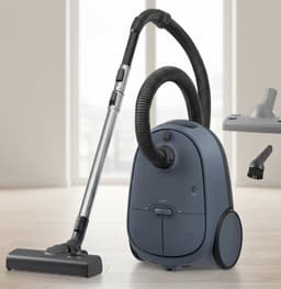 CleanPro 6000 Stofzuiger met Zak – 850W Hoge Zuigkracht – 12m Actieradius – 55% Gerecycled Plastic – Inclusief Extra Zuigmonden – Ideaal voor Huisdieren & Bekleding – 3.5L Zakcapaciteit – Hygienefilter 99.99% – Blauw — thumbnail 3
