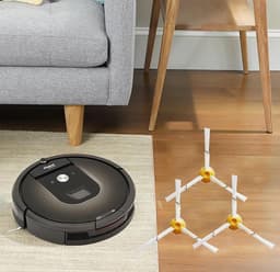 6 stuks - Accessoires voor veegmachines - Zijborstels voor iRobot Roomba 800- en 900-serie - Vervangende borstels voor modellen 860, 870, 880, 980, enz. - Reinigingsaccessoires - Wit — thumbnail 4