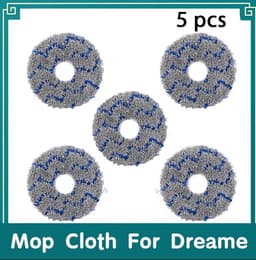 5 stuks Dweildoek Geschikt voor Dreame X10 + X20 L20 Ultra L30 Ultra X20 Pro L10s Pro Ultra X40 Ultra X40 Pro S30 Pro Stofzuiger — thumbnail 1