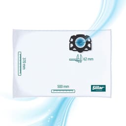 Sillar Stofzuigerzakken synthetisch, 12 stuks + 1x stofzuigerfilter versterkt met gaas - met bevestigingsplug - set voor stofzuigers - compatibel met Karcher WD1 WD2 WD3 WD3.200 KWD1 KWD2 KWD3 SE4 SE4001 SE4002 - vervangers — thumbnail 4