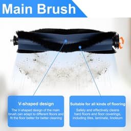 Cosensi - Accessoireset voor robotstofzuiger: hoofdborstel, HEPA-filters, reinigingsdoeken, stofzakken, zijborstels, reinigingsborstel — thumbnail 2