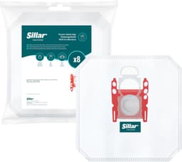 Sillar Stofzuigerzakken synthetisch - anti-allergeen - 5 filterlagen - vervanging voor BBZ41FGALL - geschikt voor stofzuigers Bosch GL30 GL45 GL50 GL80 Serie 2 4 6, Siemens - 8 stuks — thumbnail 2