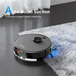 Teendow D65S MAX 3-in-1 Robotstofzuiger en -mop met LiDAR-navigatie, slimme kaartvorming en maximale sterke 6000Pa zuigkracht, zelfledigende bases voor 70 dagen, WiFi/App/Alexa spraakbediening, obstakelvermijding - EU-stekker — thumbnail 4
