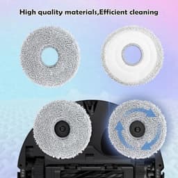 PromoHome 8 Stuks Dweilpads Wasbare en Herbruikbaar Geschikt voor Dreame L10s/L10/L20/X40/L40/X50/L50 Pro Ultra, voor Xiaomi X20 Pro/Max, voor Ecovacs Deebot T30/T50 Pro OMNI — thumbnail 5