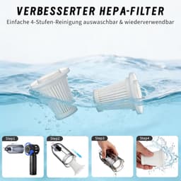 NETTLIFE - Kruimelzuiger - Handstofzuiger - Accu Mini Stofzuiger Draadloos - 25000Pa - 4-in-1 Autostoofzuiger - 3 standen - Draagbare stofzuiger - voor auto Huishouden Dierenharen - Zwart — thumbnail 3