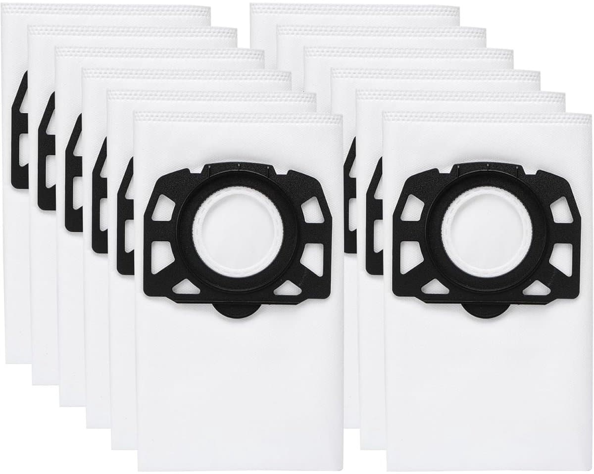 12-pack KFI 487 filterzak stofzuigerzakaccessoires - voor Kärcher WD4, WD5, WD6, MV4, MV5, MV6, WD4.000...WD5.999,2.863-006.0 - Wit — afbeelding 1