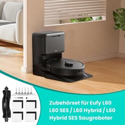 13-delige accessoireset voor Eufy L60 / L60 SES / L60 Hybrid SES robotstofzuiger, reserveonderdelen, accessoires, 1 hoofdborstel, 4 Hepa-filters, 6 zijborstels, 1 reinigingsaccessoires, 1 — thumbnail 3